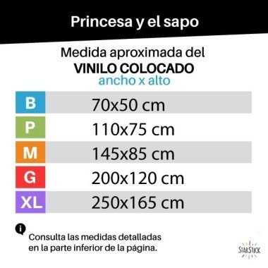 Vinilos Niña | Vinilo infantil niña - Princesa y el sapo - vinilo decorativo para niñas